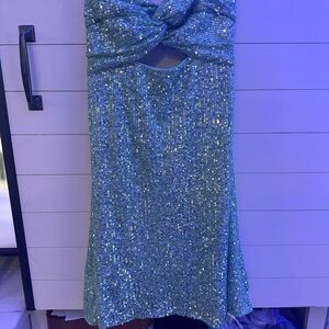 Hello Molly Sparkling Sequin Strapless Dress, perfect for HoCo or cocktail party